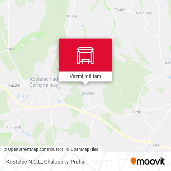 Kostelec N.Č.L., Chaloupky mapa