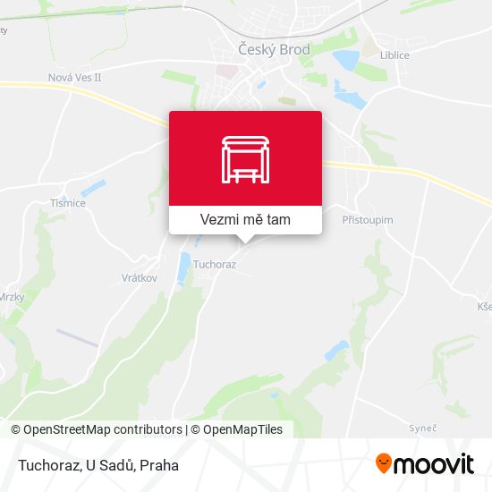 Tuchoraz, U Sadů mapa