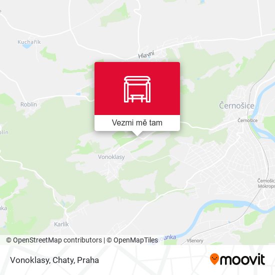 Vonoklasy, Chaty mapa