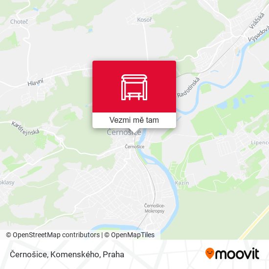 Černošice, Komenského mapa