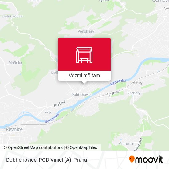 Dobřichovice, POD Vinicí mapa