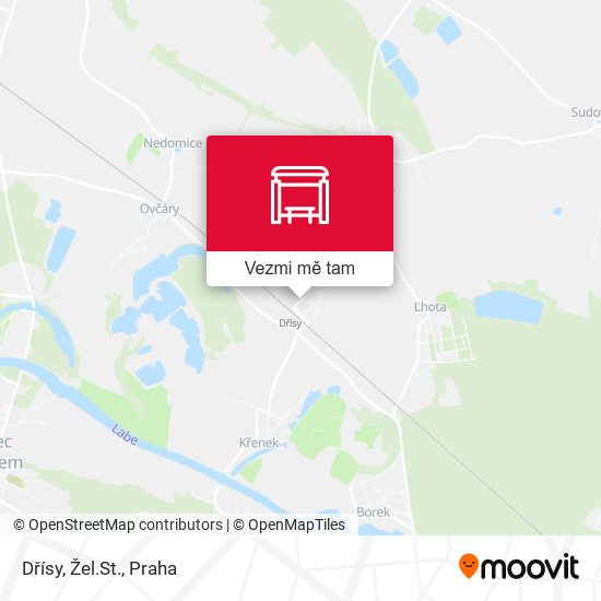 Dřísy, Žel.St. mapa