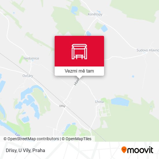 Dřísy, U Vily mapa