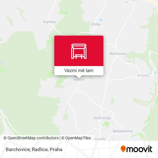 Barchovice, Radlice mapa