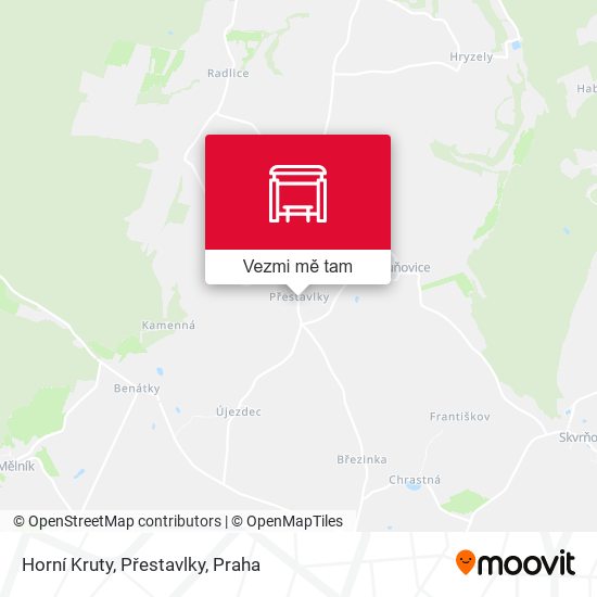 Horní Kruty, Přestavlky mapa