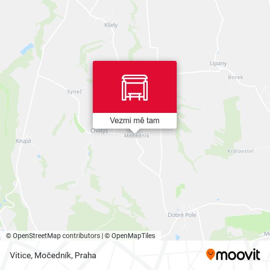 Vitice, Močedník mapa