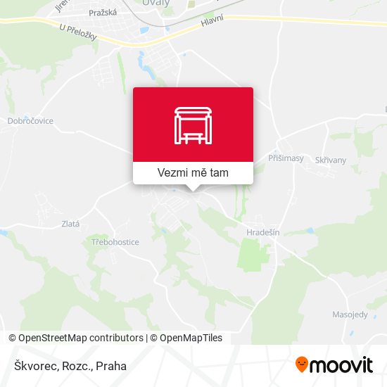 Škvorec, Rozc. mapa