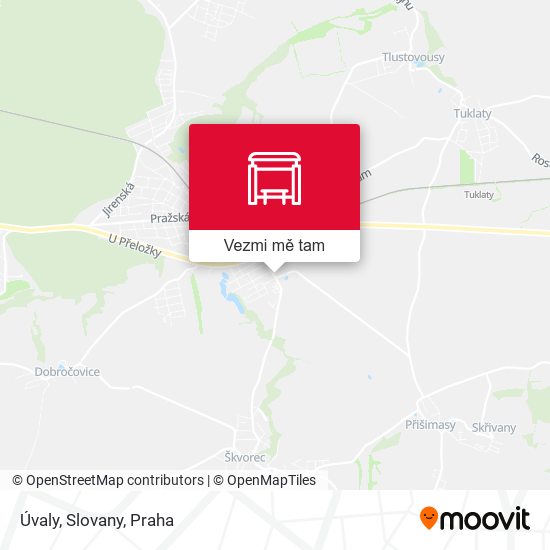 Úvaly, Slovany mapa