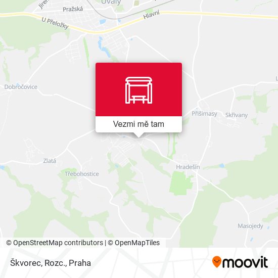 Škvorec, Rozc. mapa