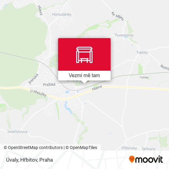 Úvaly, Hřbitov mapa