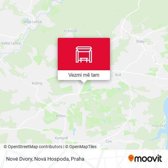 Nové Dvory, Nová Hospoda mapa