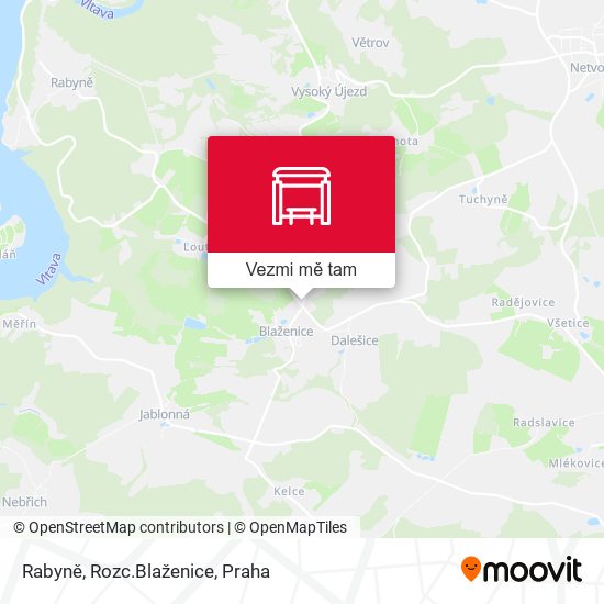 Rabyně, Rozc.Blaženice mapa