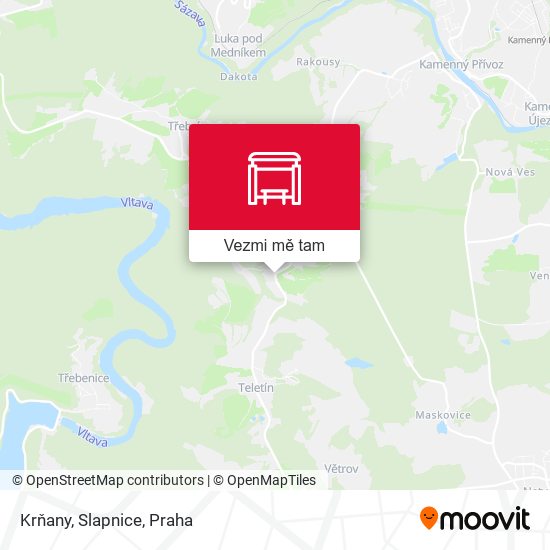 Krňany, Slapnice mapa