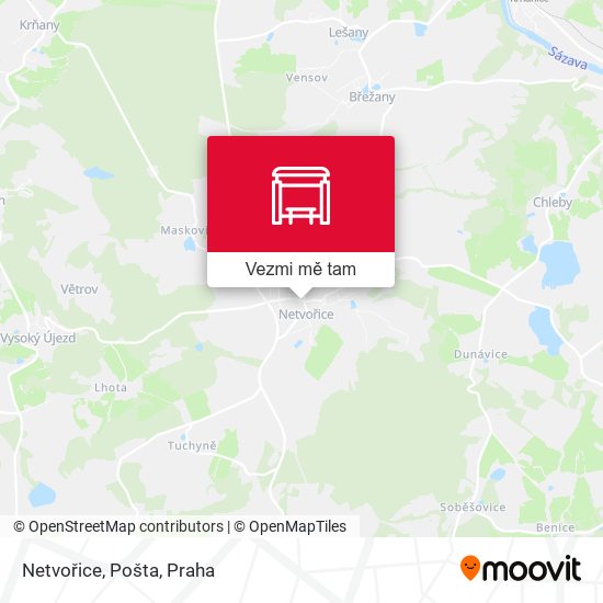 Netvořice, Pošta mapa