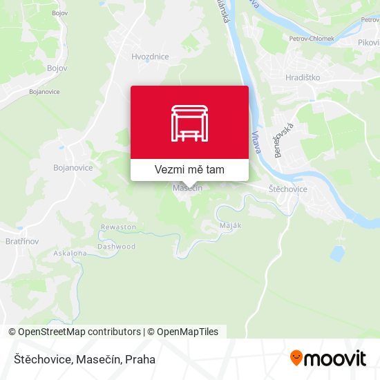 Štěchovice, Masečín mapa