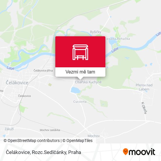 Čelákovice, Rozc.Sedlčánky mapa
