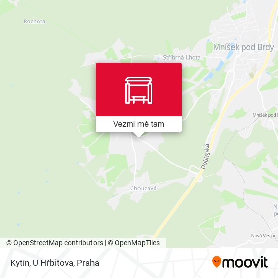Kytín, U Hřbitova mapa