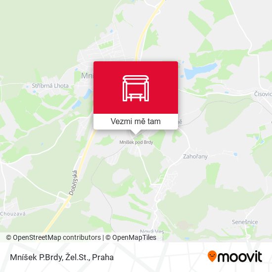 Mníšek P.Brdy, Žel.St. mapa