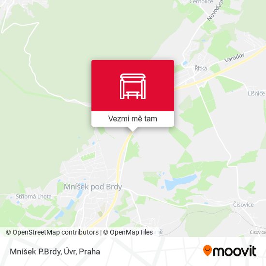 Mníšek P.Brdy, Úvr mapa