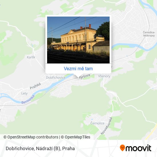 Dobřichovice, Nádraží (B) mapa