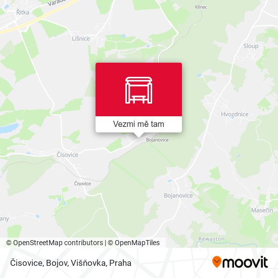 Čisovice, Bojov, Višňovka mapa