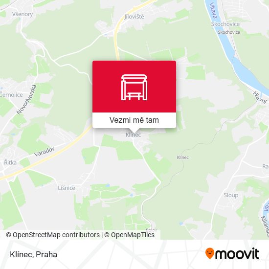 Klínec mapa