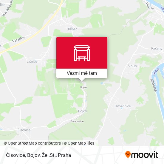 Čisovice, Bojov, Žel.St. mapa