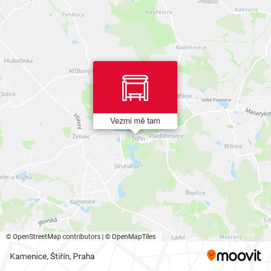 Kamenice, Štiřín mapa