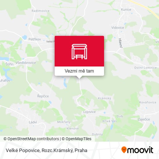 Velké Popovice, Rozc.Krámský mapa