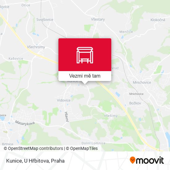 Kunice, U Hřbitova mapa