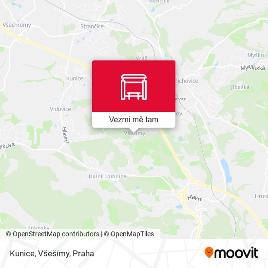Kunice, Všešímy mapa
