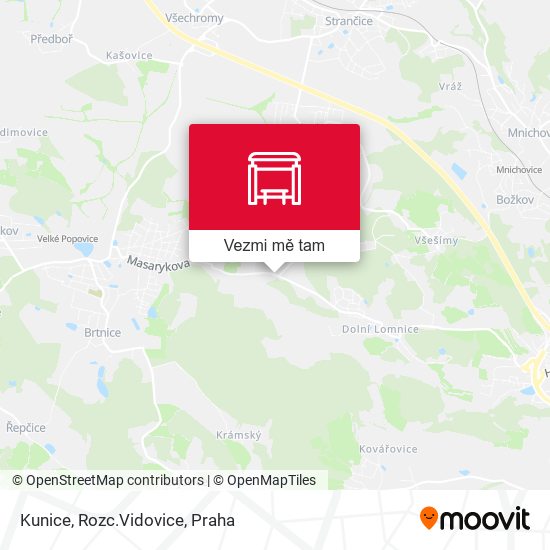 Kunice, Rozc.Vidovice mapa