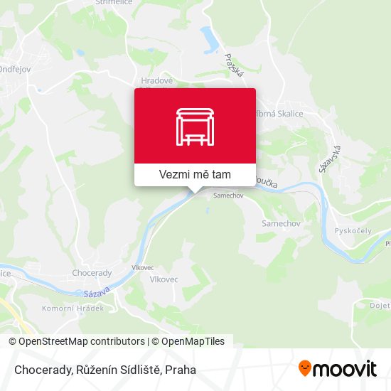 Chocerady, Růženín Sídliště mapa