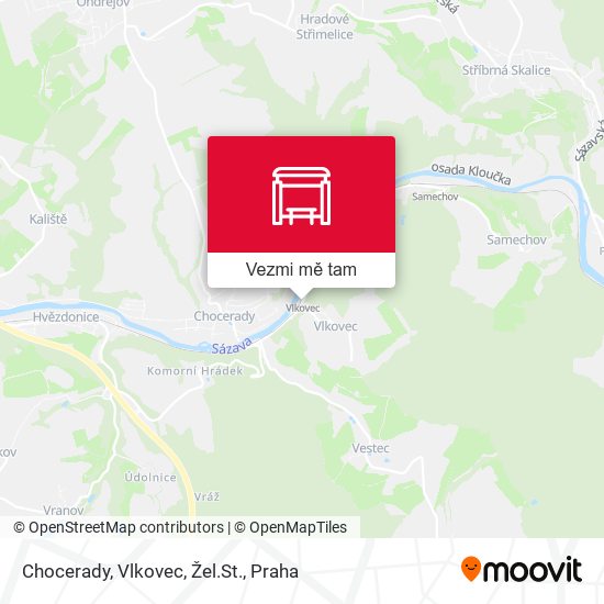 Chocerady, Vlkovec, Žel.St. mapa