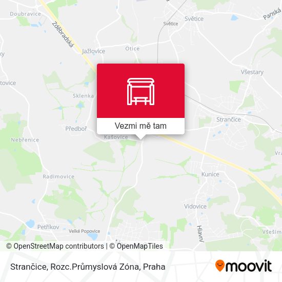 Strančice, Rozc.Průmyslová Zóna mapa