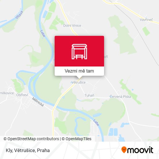 Kly, Větrušice mapa