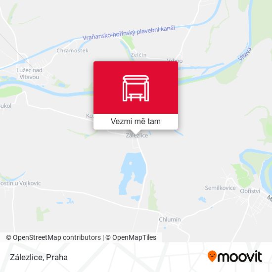 Zálezlice mapa