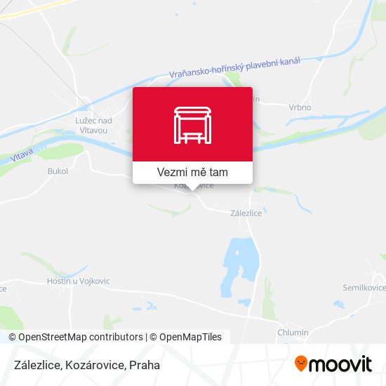 Zálezlice, Kozárovice mapa