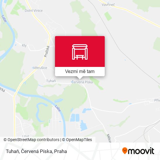 Tuhaň, Červená Píska mapa