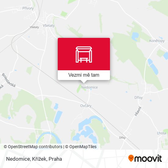 Nedomice, Křížek mapa