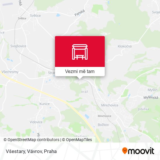Všestary, Vávrov mapa