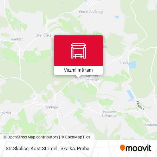 Stř.Skalice, Kost.Střimel., Skalka mapa