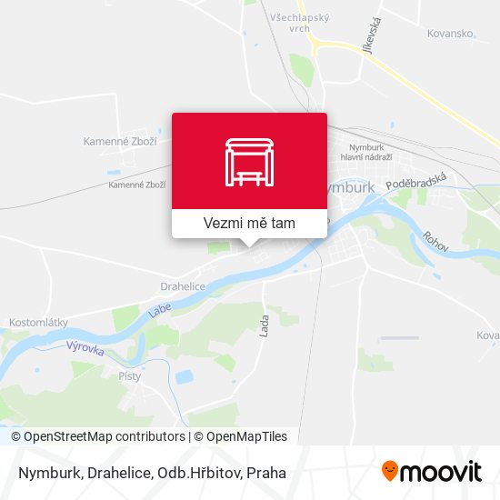 Nymburk, Drahelice, Odb.Hřbitov mapa