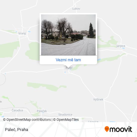 Páleč mapa