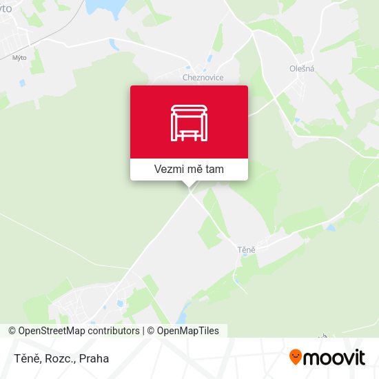 Těně, Rozc. mapa