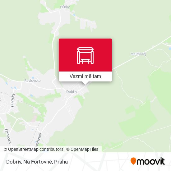 Dobřív, Na Fořtovně mapa