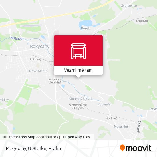 Rokycany, U Statku mapa
