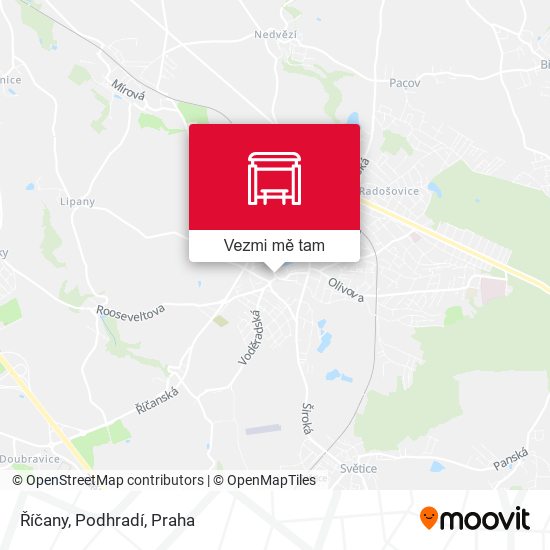 Říčany, Podhradí mapa