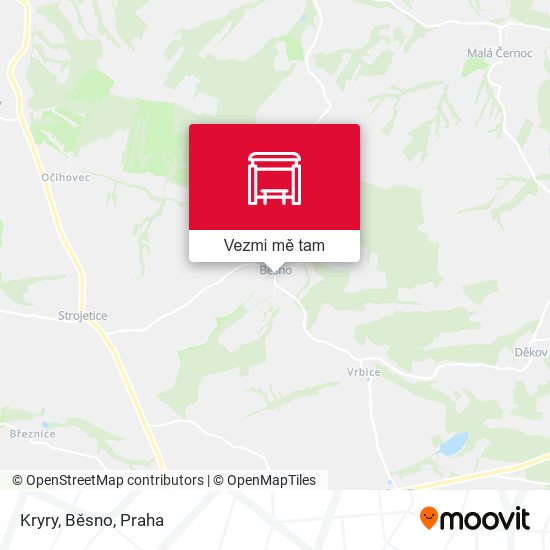 Kryry, Běsno mapa