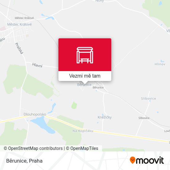 Běrunice mapa
